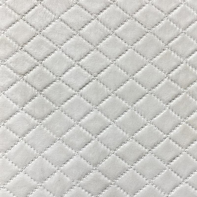 Кожаная панель DECO № 150 Ромбы белый 2800х1000х10 мм