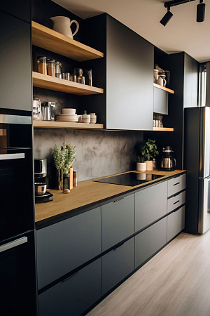 HPL Компакт плита Кедр 5754/RP Сандера (Радиальные Полосы) 3050 х 1220 х 12 мм. черная основа