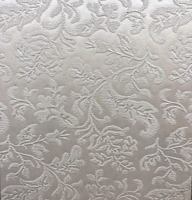 Кожаная панель DECO № 111 Цветы белый+серебро 2800х1000х10 мм