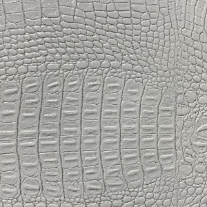 Кожаная панель DECO № 122 Крокодил белый + блестки серебро(101S) 2800х1000х10 мм