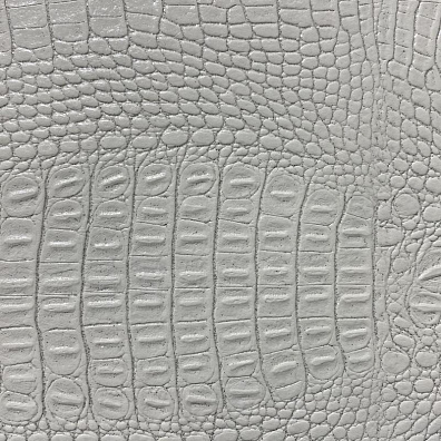 Кожаная панель DECO № 122 Крокодил белый + блестки серебро(101S) 2800х1000х10 мм