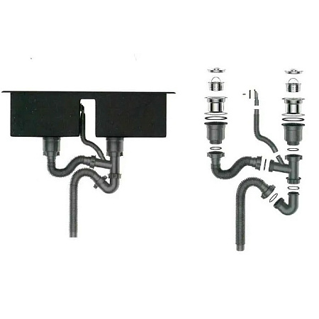 Мойка из нерж.стали Gerhans K37843B-S 2 чаши 780*430*220 мм Золото