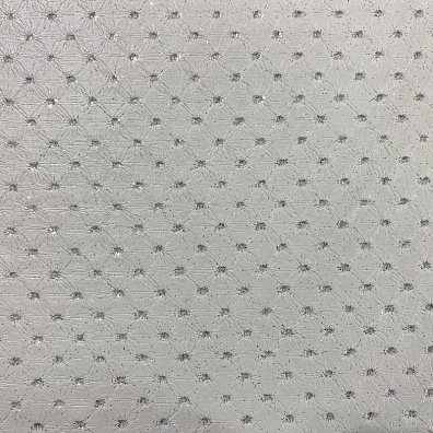 Кожаная панель DECO № 140 Версаль белый с блестками 2800х1000х10 мм