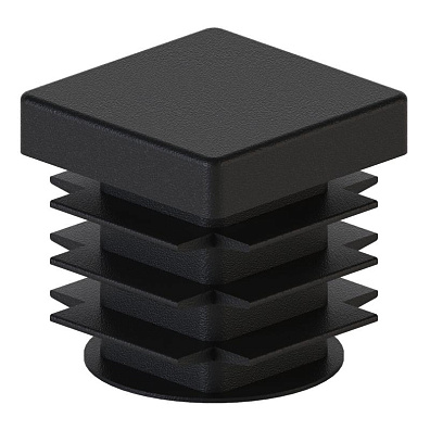 Заглушка пластиковая квадратная 18 х 18 мм. Черный (20)