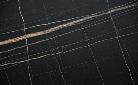 Компакт плита Черный тунис 3074 (структура Стоун) 4200 х 1320 х 12 мм. черная основа