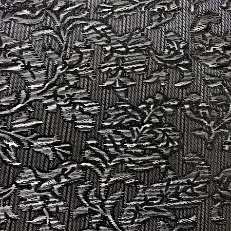 Кожаная панель DECO № 114 Цветы черный+серебро 2800х1000х10 мм