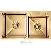 Мойка из нерж.стали Gerhans K37843B-S 2 чаши 780*430*220 мм Золото